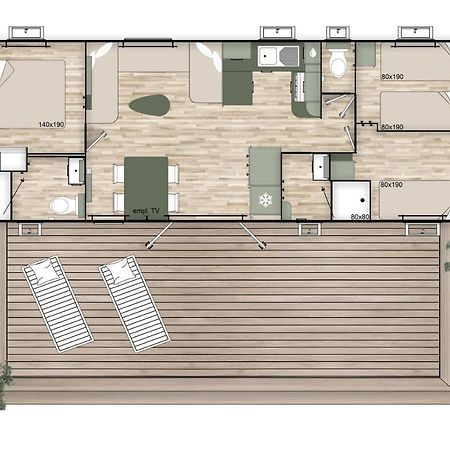 Les Dunes 5 Etoiles Mbh 6Pers 1 Suite Parentale 2 Chbs Et 2 Sdb 2 Wc Clim 42M2 Torreilles Esterno foto